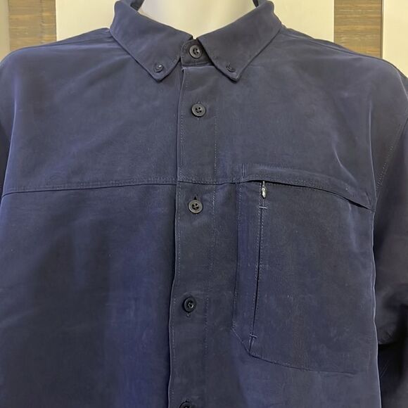 The North Face Men’s Navy Long Sleeve Button Down Modal Blend Shirt- Large - Picture 7 of 15